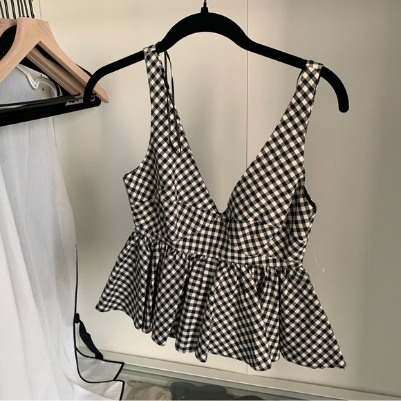 Zara Tops - Zara Gingham peplum top
